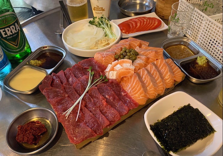 합정 맛집 : 연어와 육사시미의 꿀조합 !! '합정 광안리’