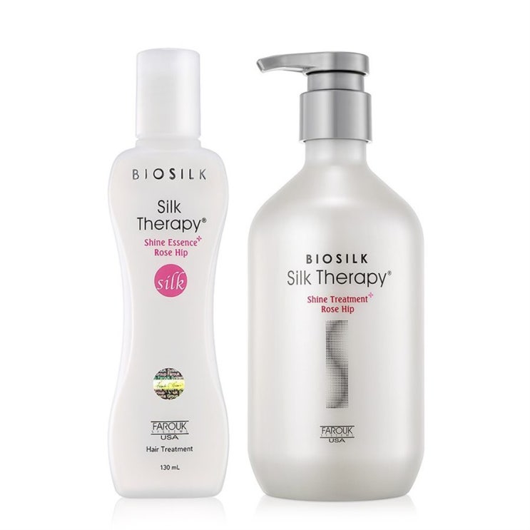  오늘의 딜아이템 실크테라피 샤인 헤어에센스 플러스 로즈힙 130ml 샤인 트리트먼트 로즈힙 500ml 레알 개꿀