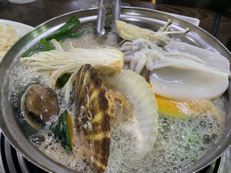 순천 주암 해물 손칼국수 해산물 듬뿍 ++