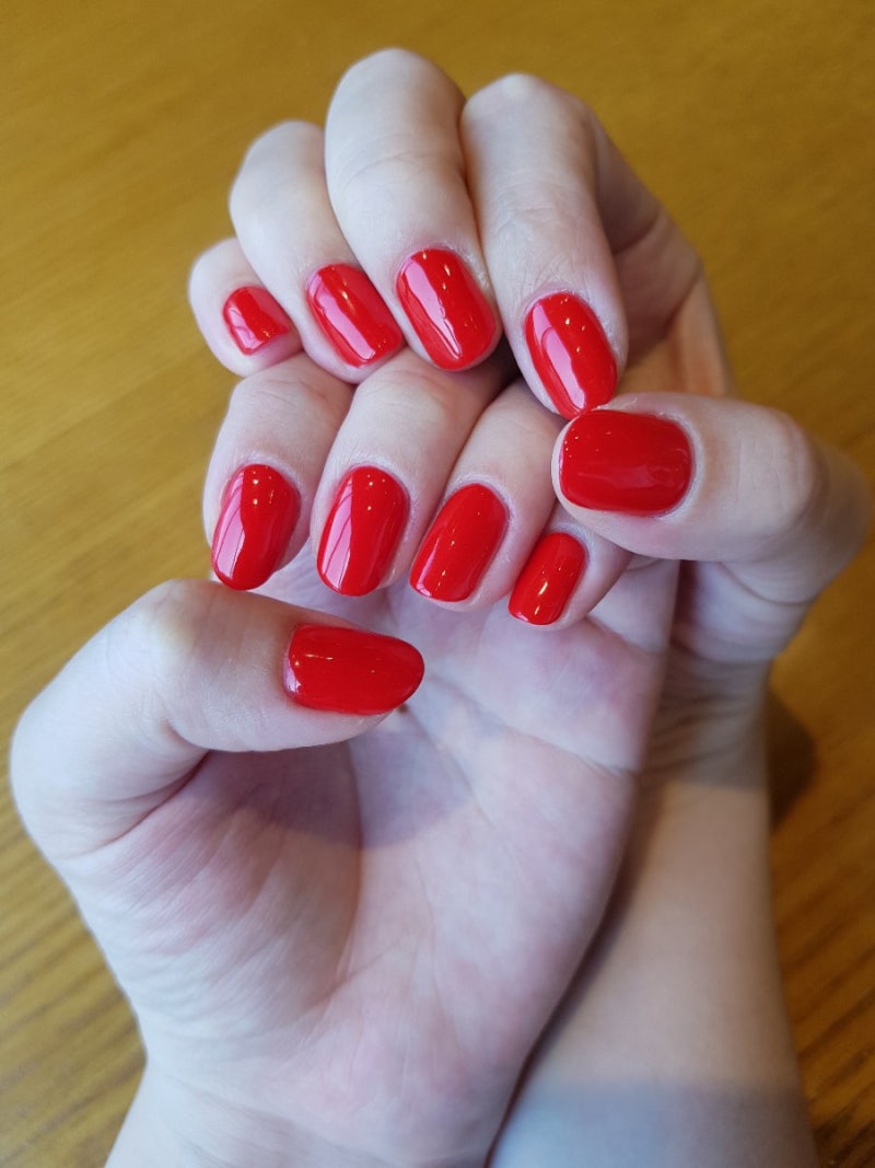 레드 원컬러 젤네일 쉬운칠법
