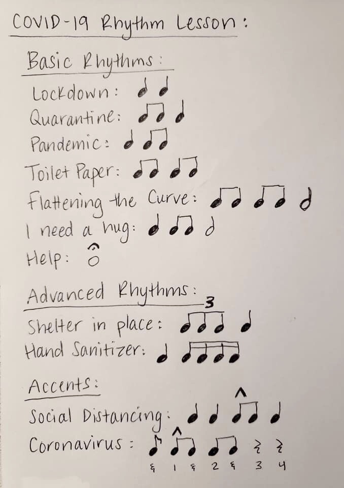 [미국의 음악교육]#1. 코로나19 리듬연습
