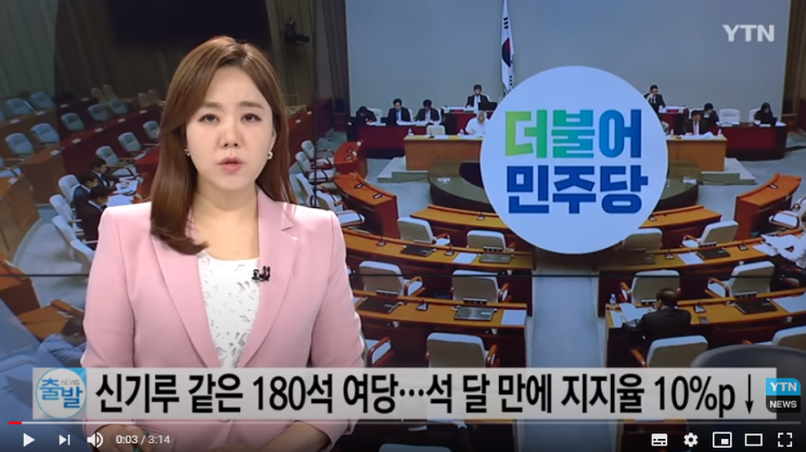 신기루 같은 180석 거대 여당...'지지율 10%p 꺼지는데 단 석 달'/YTN 신기루 같은 180석 거대 여당...'지지율 10%p 꺼지는데 단 석 달'/YTN
