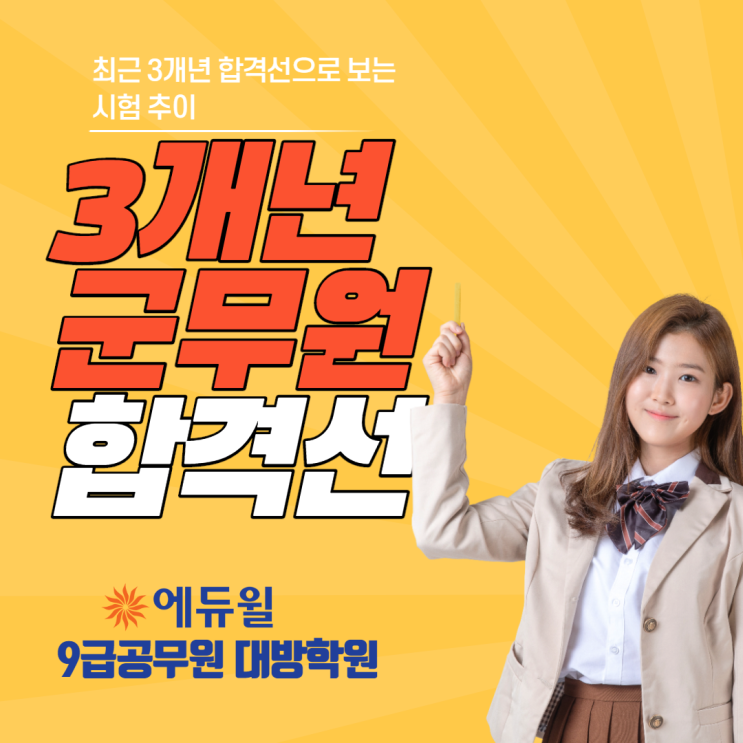  [강남공무원학원] 최근 3개년으로 보는 군무원 합격선