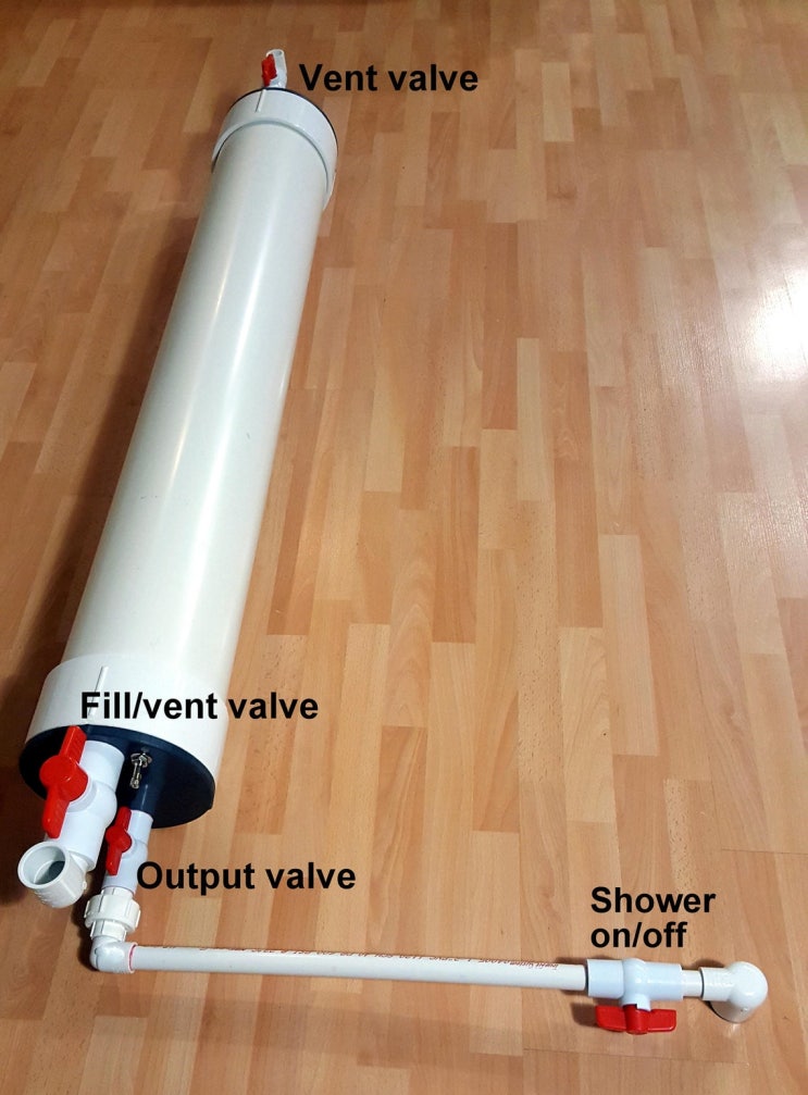 루프랙 위 PVC 차량 이동식 캠핑 샤워기 DIY 휴대용 샤워기
