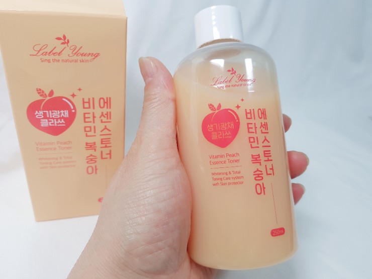  라벨영 2in1쇼킹 비타민복숭아에센스토너
