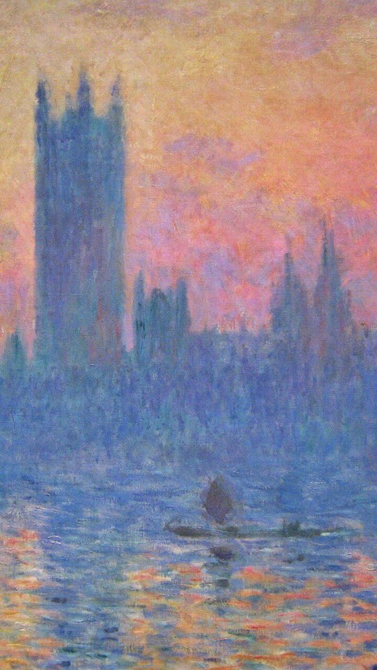 클로드 모네[Oscar-Claude Monet] : 런던의 국회의사당, 해질녘 (The Houses of Parliament,sunset)