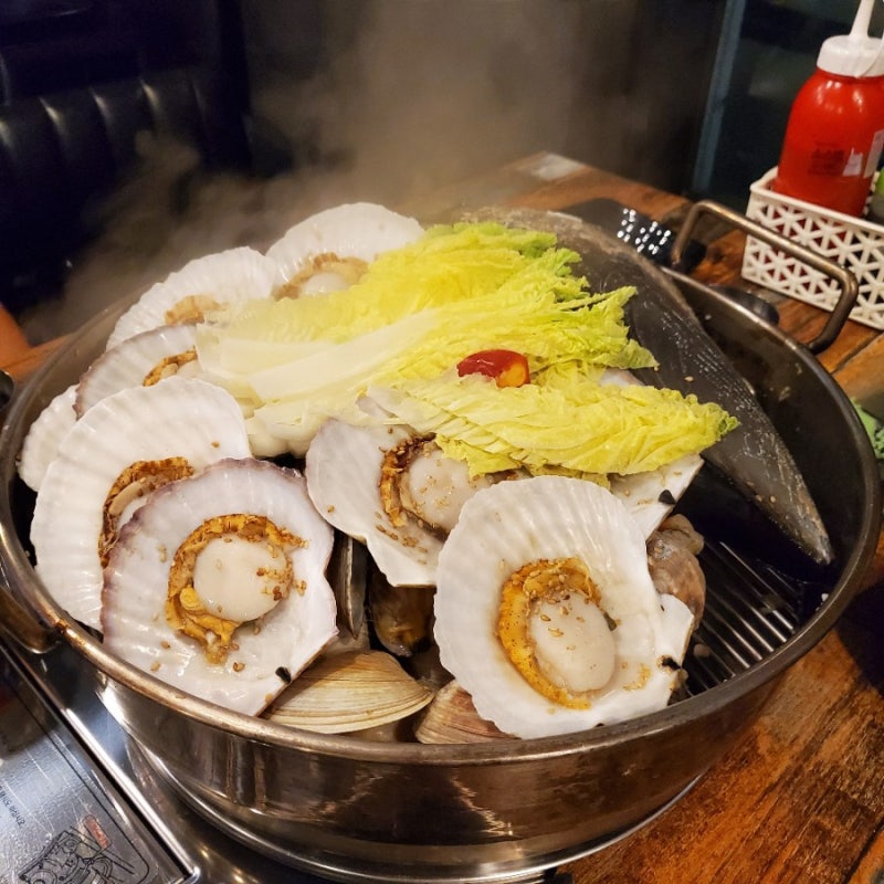 갈매 조개찜 해산물 바다마을 담백하고 얼큰한 맑은 육수 : 네이버 블로그