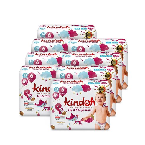  [2BOX]킨도 프리미엄 업앤플레이 팬티형 기저귀 점보 6단계(14kg~) 8팩