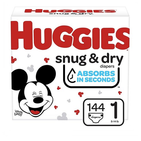  Huggies Snug & Dry Baby Diapers Size 4 하기스 스누그 앤 드라이 아기 기저귀 사이즈 144개입