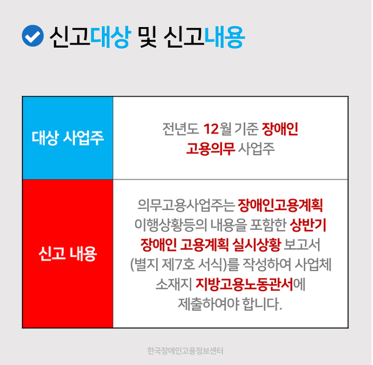  장애인 고용계획 실시상황  보고, 장애인 고용장려금, 고용 부담금
