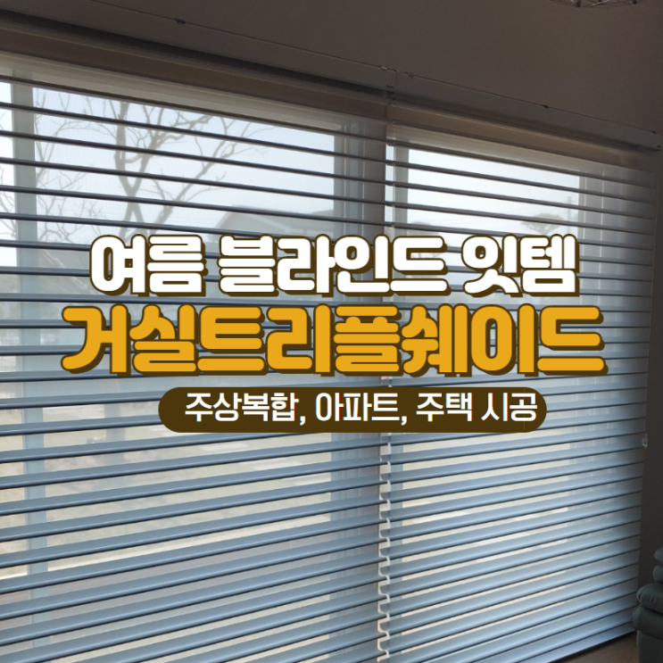 요즘 잇템 거실 암막 블라인드 트리플블라인드 (용산주상복합, 도곡타워팰리스, 잠실올림픽아이파크, 전원주택 3D쉐이드 시공)