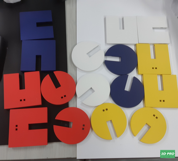  3D프린터로 글자 모양 출력물 (SLA방식/ABS Like 레진 소재/도색)- 쓰리디프로/3D프로/3DPRO