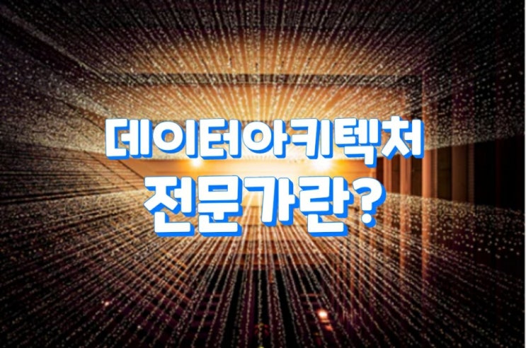  데이터아키텍처 전문가란?