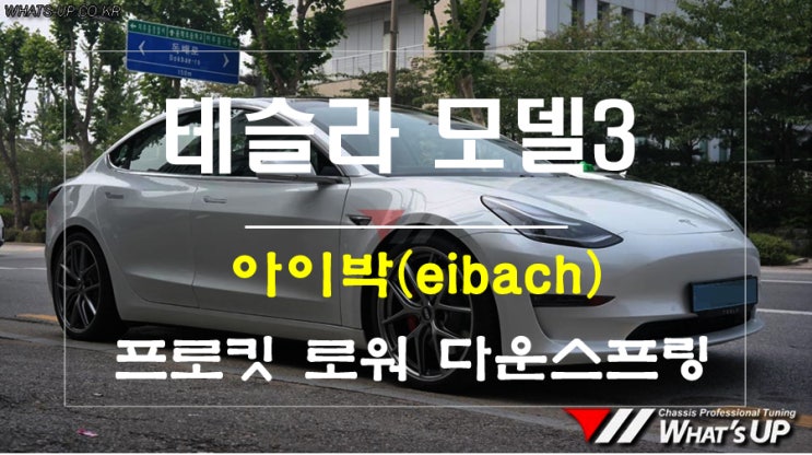  테슬라 모델3 퍼포먼스 아이박 다운스프링 장착 ~ 인천 튜닝샵 와츠업