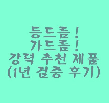  (1년 검증 후기) 등드름.가드름에 좋은 드름없애는 제품 강력 추천!