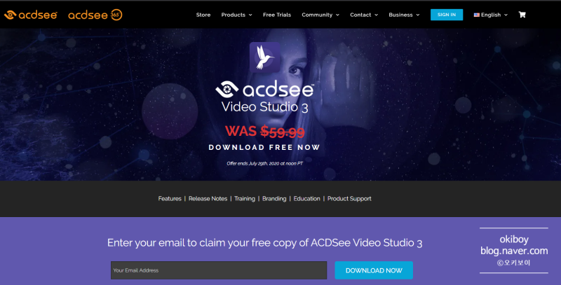 7만 2천원 동영상 편집 프로그램 AcdSee Video Studio3 평생 무료 그리고 한글패치 : 네이버 블로그