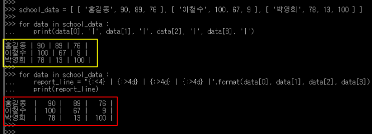  파이썬 포맷팅(string format method)