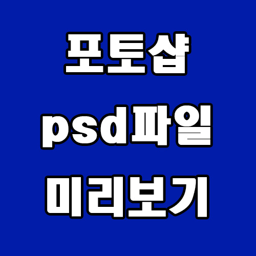  포토샵 psd 미리 보기 설정