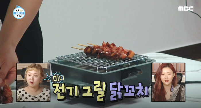  나혼산 박세리의 미니전기그릴 꼬치구이에 딱! 1인그릴