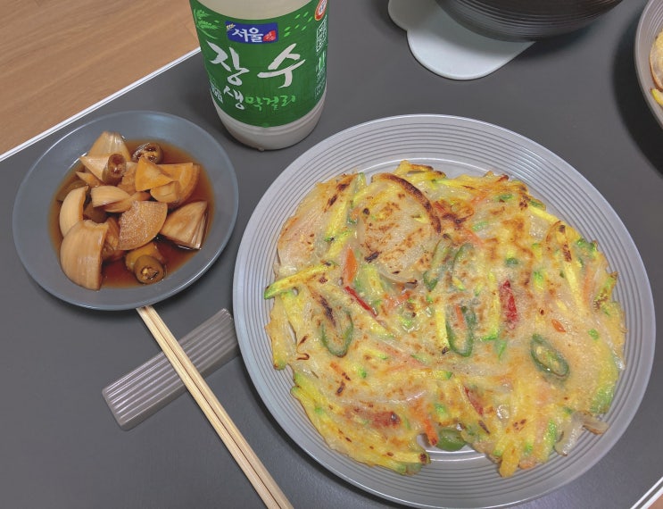  양념이 맛을 좌우하는, 둥근 호박 부침개 만들기
