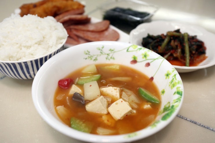  된장찌개양념 1420 소스로 고깃집된장찌개 완성