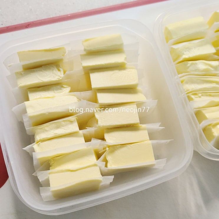 Jinny's 버터냉동실보관하기 버터소분하는방법