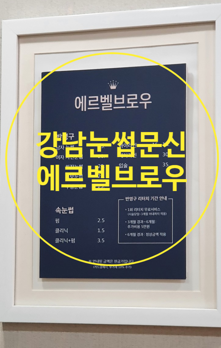  짱구눈썹탈출하기! 강남눈썹문신후기(by.에르벨브로우)