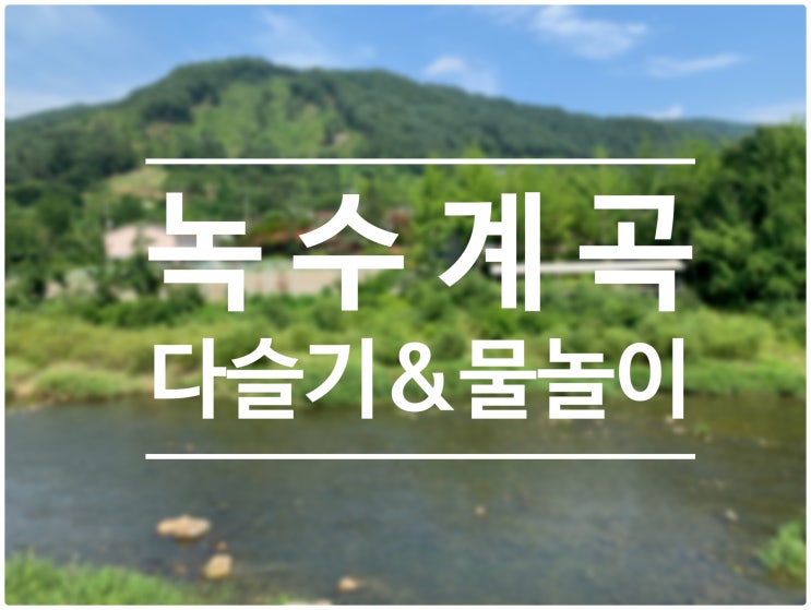 서울근교 조용한 계곡 가평 다슬기 꺽지 잡을 수  녹수계곡 :)