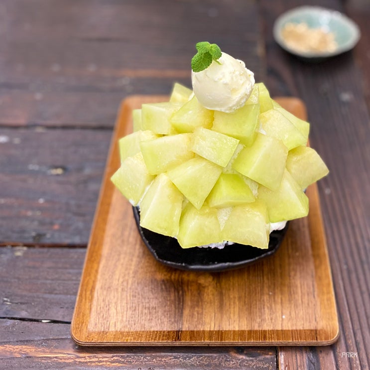  가로수길 빙수 맛집 당옥 / 마스카포네 인절미 빙수, 멜론 빙수