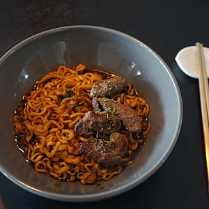 진짬뽕+짜파게티 조합 진짜맛있는 진짜파게티.