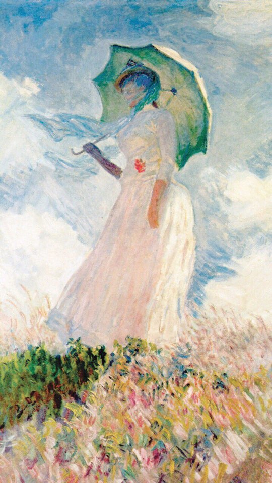 클로드 모네[Oscar-Claude Monet] : 양산을 쓰고 왼쪽으로 몸을 돌린 여인(Woman with a Parasol Turned to the left)
