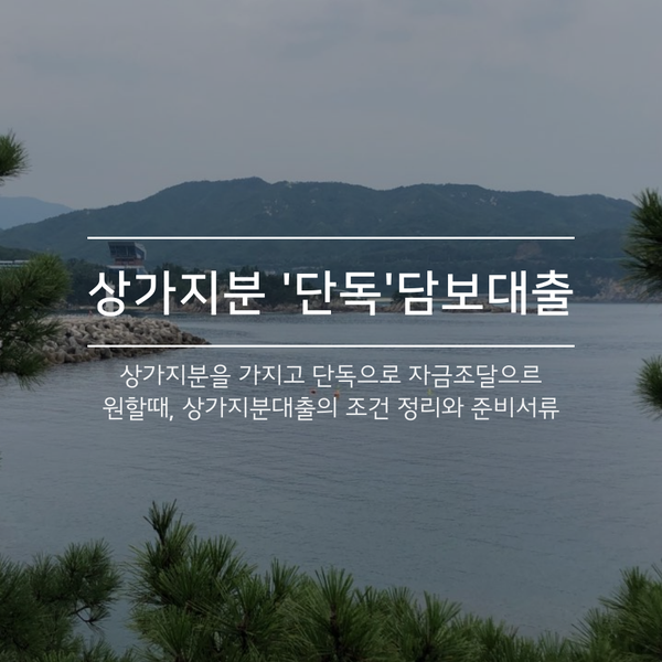  상가 지분을 통한 자금조달 상가지분대출 조건정리와 준비서류