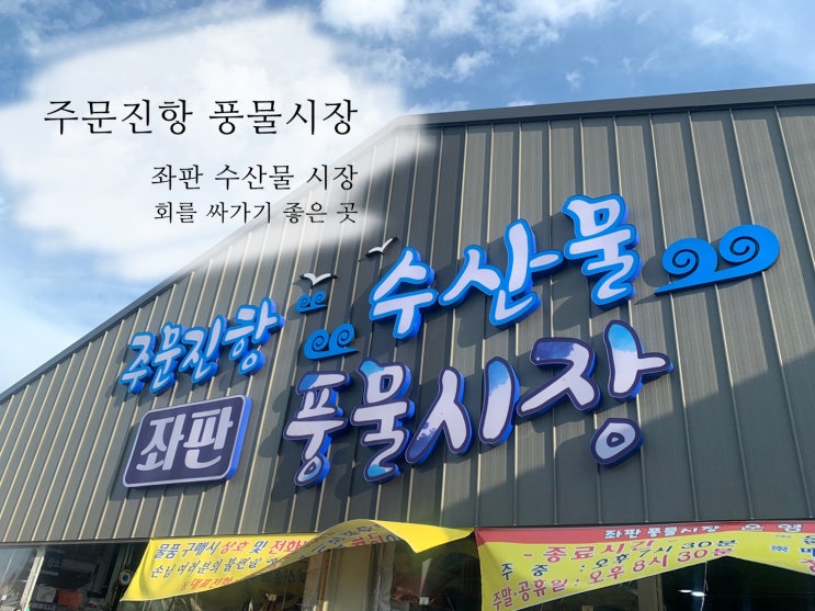  주문진 회 포장 수산물시장 좌판 풍물시장에서 회 싸게먹기 가격 정보