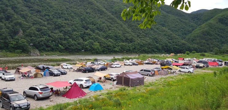 급 떠난 홍천 노지캠핑 모곡밤벌유원지에서