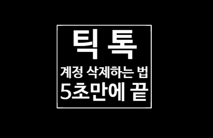 틱톡 개인정보 유출 위험 : 계정 삭제하는 법 틱톡 개인정보 유출 위험 : 계정 삭제하는 법