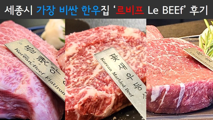 세종시 가장 비싼 한우집 '르비프 Le BEEF' 후기 / 꽃새우등심, 플랫아이언, 샤토브리앙 / 환상적인 금강뷰에서 와인과 함께하는 맛있는 소고기