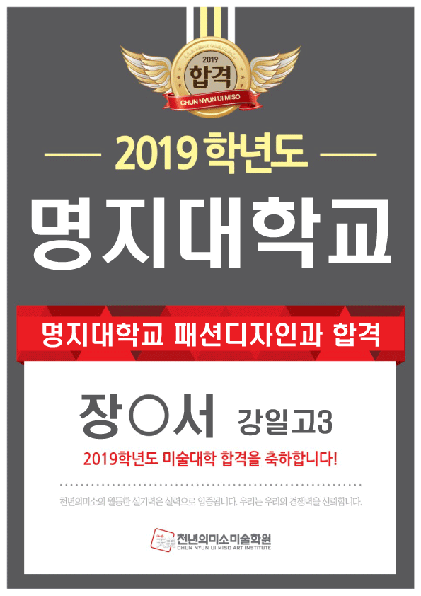  명지대 디자인학부 정시 패션디자인 기초디자인  재현작/강동 천년의 미소 미술학원
