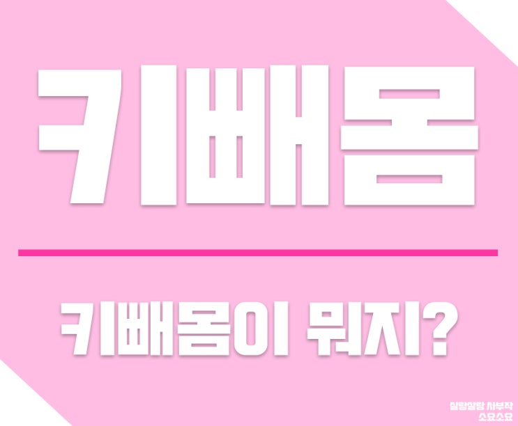  키빼몸이 뭔지 아시는분? 다이어트 용어 제가 정리해드릴께요!