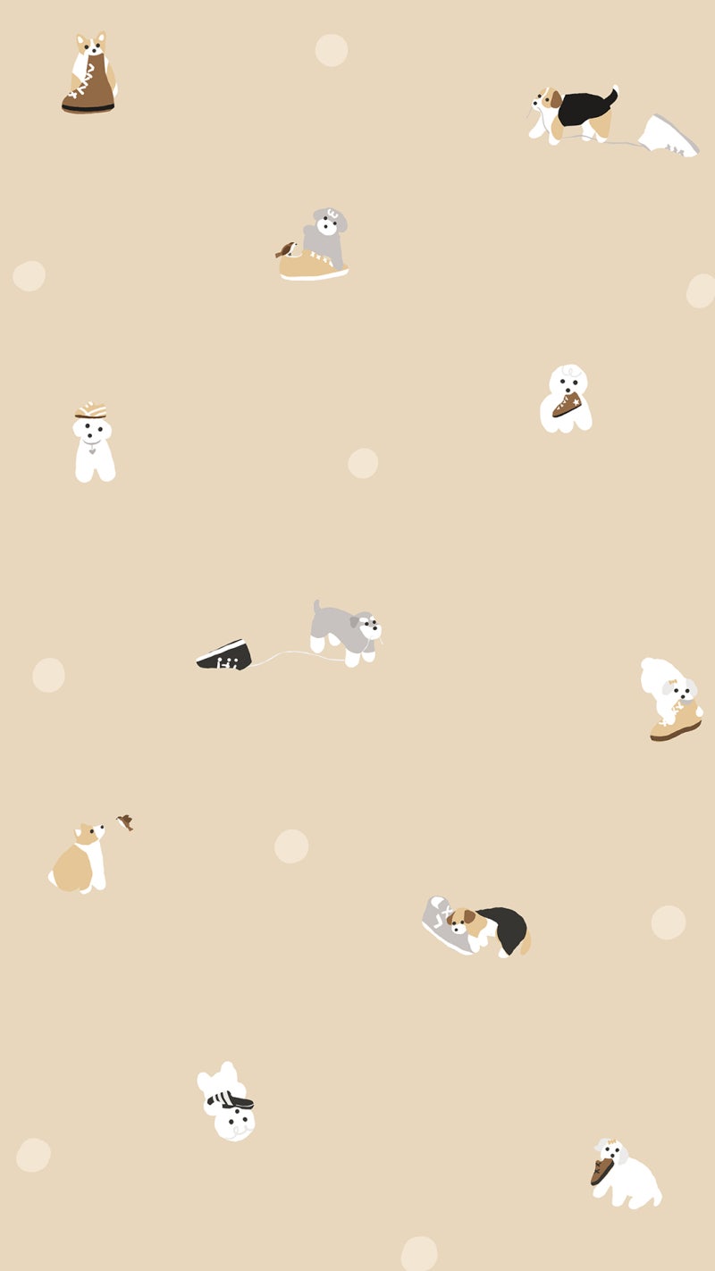 강아지 일러스트 핸드폰배경화면 : 네이버 블로그