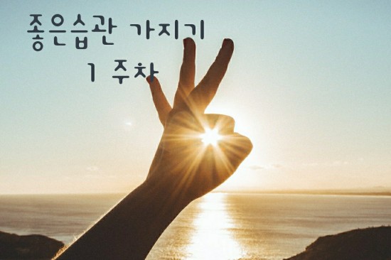 [1주차기록] 나의 변화를 위해 좋은습관 만들기