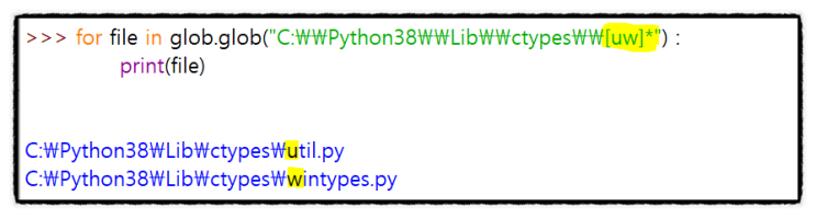 파이썬 특정 패턴 파일(file) 찾기 - glob 모듈 함수