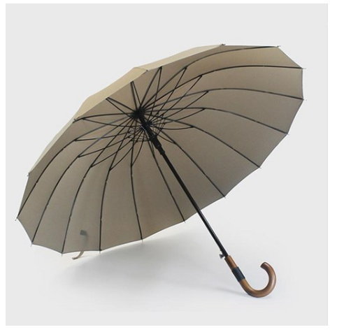 튼튼한 장우산, 디자인 굳!, 고티바쉬 가죽패치 우드핸들 대형 장우산 120cm
