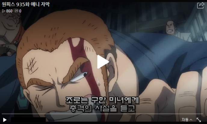 원피스 935화 애니 한글자막 무료 다시보기 네이버 블로그