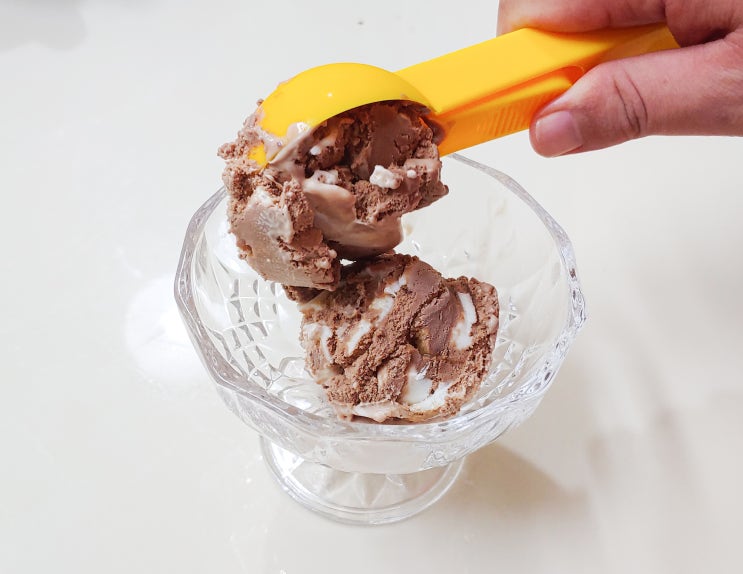 다이소 아이스크림 스쿱 집에서도 예쁘게 먹자