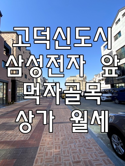  평택고덕상가월세 삼성전자 먹자골목 상업지역 바로 앞 지금이 기회