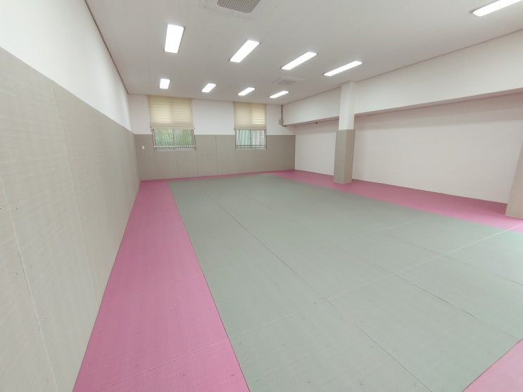  전북 정읍 태인고등학교 소규모실내체육시설 - 다오코리아 안전 바닥매트&안전 보호벽매트(안전패딩) 설치