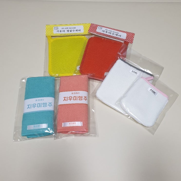  코니(KONI)제품 - 아기피부, 아기용품, 주방청소 한방에 해결하는 지우미 수세미,행주,클렌징타올