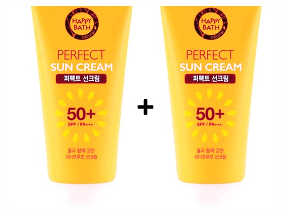  니베아선크림 해피바스 퍼펙트 선크림 대용량 175gx2개, 2개, 175g