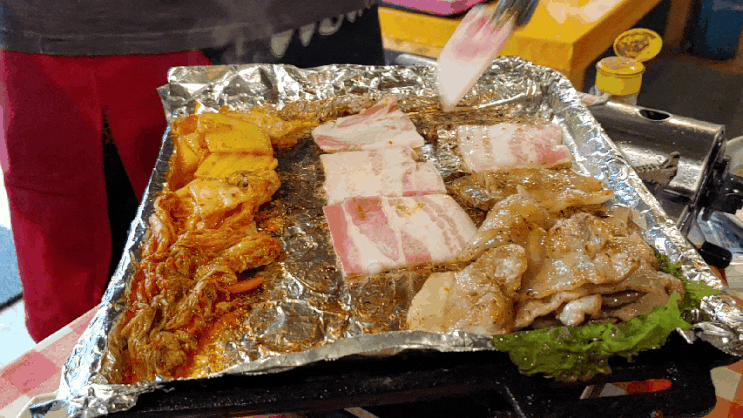  구미송정동 맛집, 샵냉삼집 #냉삼집, 냉동삼겹살 맛집, 레트로 갬성집