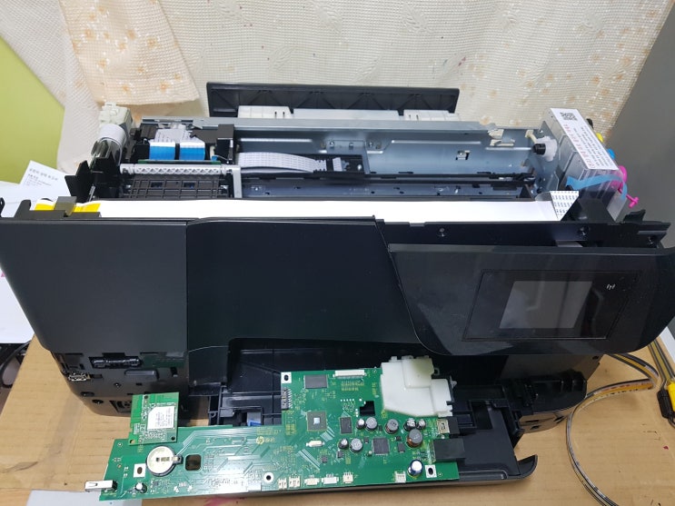  울산무한잉크프린터수리 복합기수리 프린텍울산입니다. - hp8710메인보드 교체합니다.